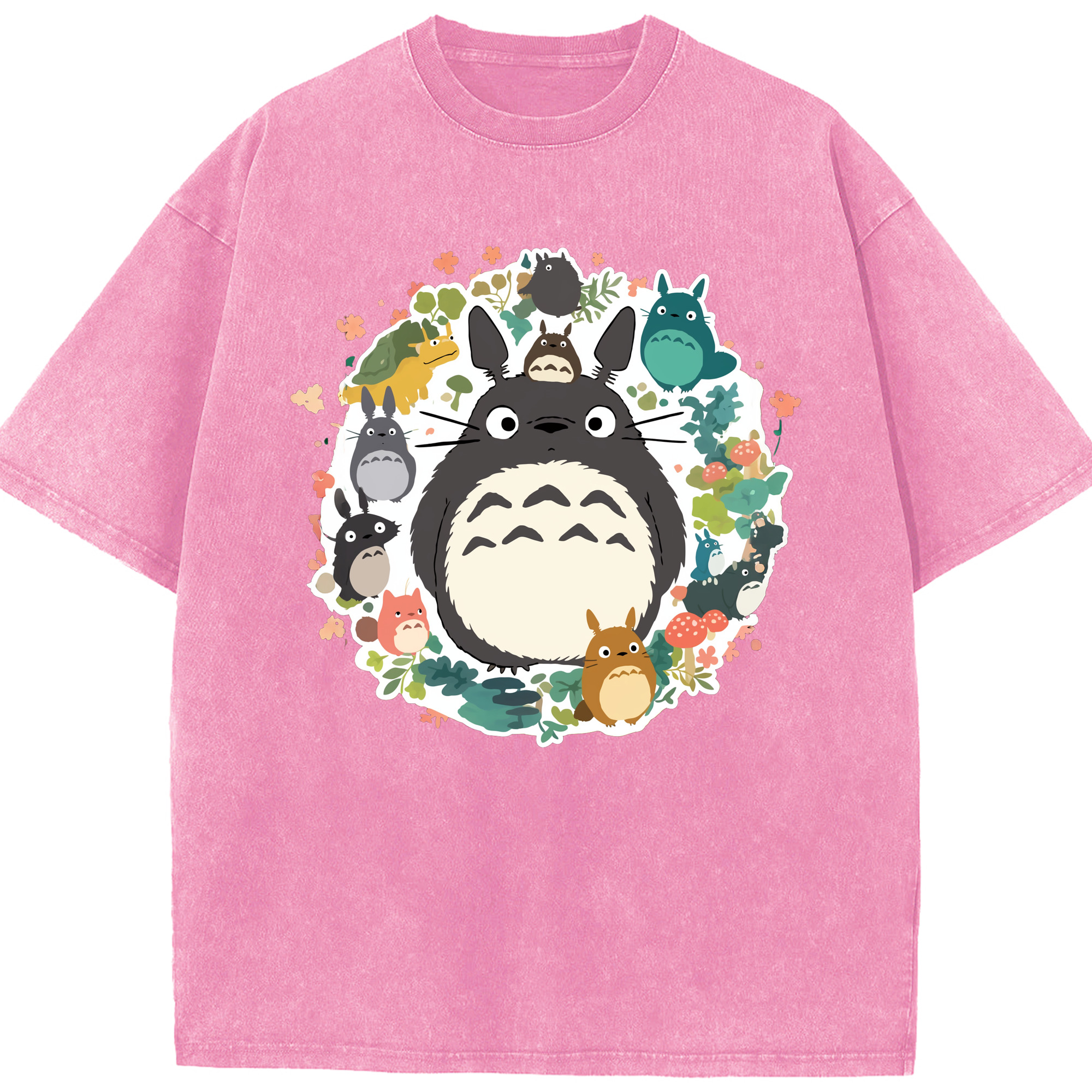 （画像用） となりのトトロ 草壁メイ 草壁サツキ My Neighbor Totoro Satsuki Kusakabe Mei Kusakabe 綿100% ヴィンテージ風 半袖Tシャツ（フロントプリント）
